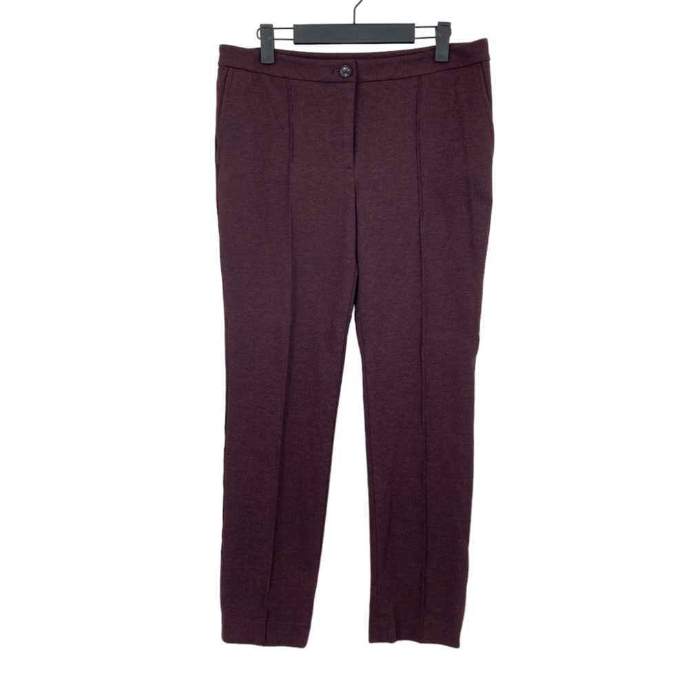 Tommy Hilfiger Pants Women Size 8 Maroon Rayon Slightly Tapered Leg Stretch Logo